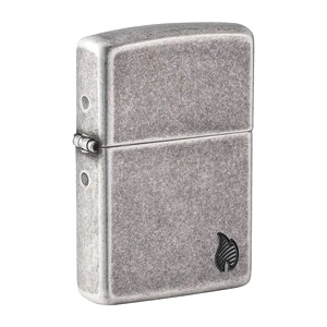 Запалка Zippo - Armor® Antique Silver Flame Design