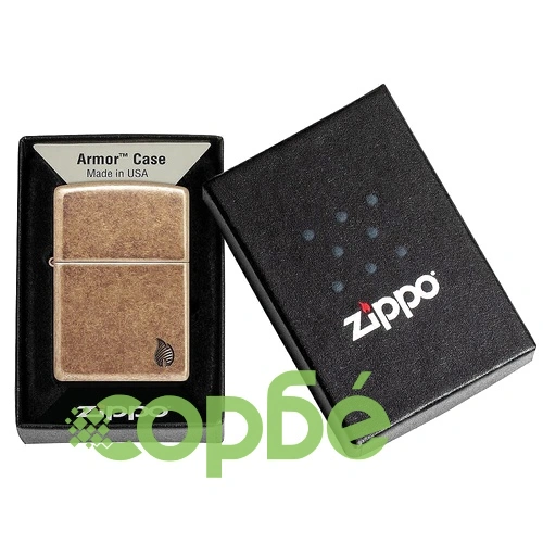 Запалка Zippo - Armor® Antique Brass Flame Design ➤ топ цена ➤ sorbe.bg