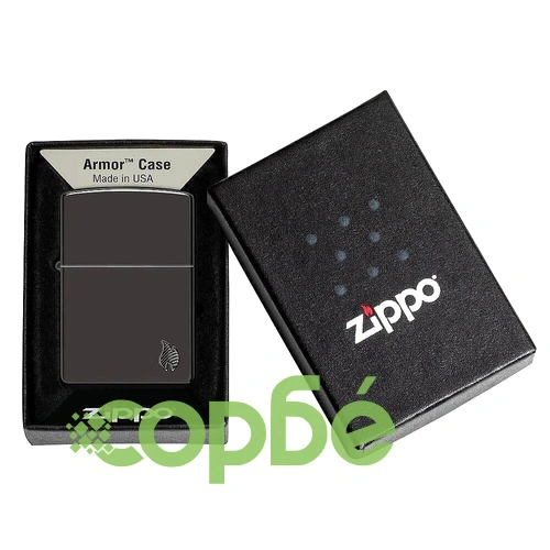 Запалка Zippo - Armor® High Polish Black Flame Design ➤ топ цена ➤ sorbe.bg