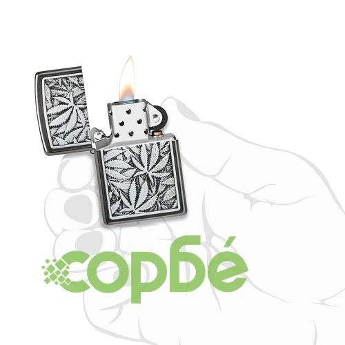 Запалка Zippo - Cannabis Emblem Design ➤ топ цена ➤ sorbe.bg