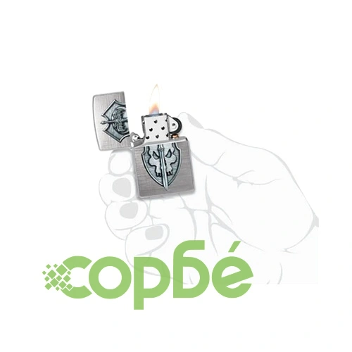 Запалка Zippo Medieval Sword and Shield Skull 48372 ➤ топ цена ➤ sorbe.bg