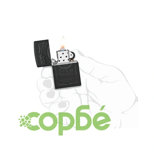 Комплект запалка и калъф Zippo Jack Daniels Black Matte 48460 ➤ топ цена ➤ sorbe.bg
