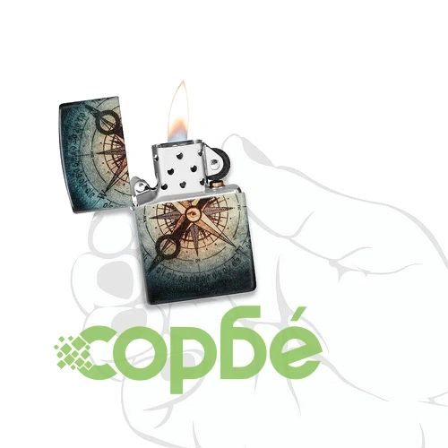 Запалка Zippo Compass Ghost Design Glow in the Dark ➤ топ цена ➤ sorbe.bg