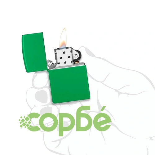 Запалка Zippo Classic Grass Green Matte ➤ топ цена ➤ sorbe.bg