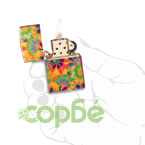Запалка Zippo - Colorful Cannabis Design ➤ топ цена ➤ sorbe.bg