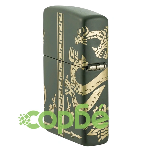 Запалка Zippo - Dragon Design Green Matte Laser 360° ➤ топ цена ➤ sorbe.bg