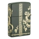 Запалка Zippo - Dragon Design Green Matte Laser 360°
