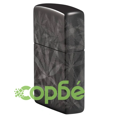 Запалка Zippo - Cannabis Design High Polish Black ➤ топ цена ➤ sorbe.bg