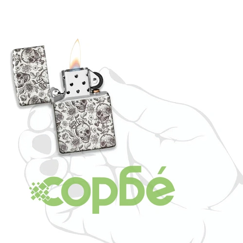 Запалка Zippo - Glow In the Dark Skeleton Design ➤ топ цена ➤ sorbe.bg