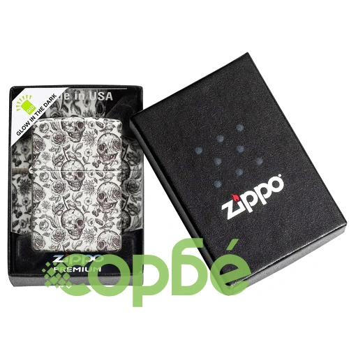 Запалка Zippo - Glow In the Dark Skeleton Design ➤ топ цена ➤ sorbe.bg