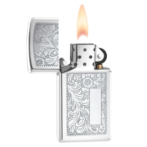 Запалка Zippo 1652 Venetian Polished Chrome, Slim ➤ топ цена ➤ sorbe.bg