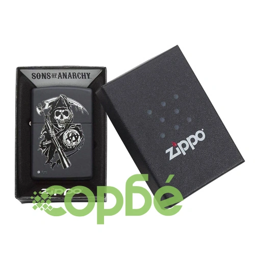 Запалка Zippo 28504 Sons of Anarchy black matte ➤ топ цена ➤ sorbe.bg