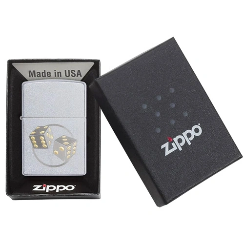 Запалка Zippo 29412 Satin Chrome, Auto Two Tone ➤ топ цена ➤ sorbe.bg