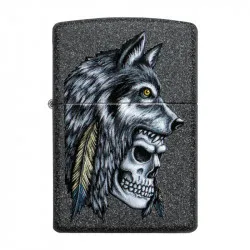 Запалка Zippo Wolf Skull Feather Design 29863