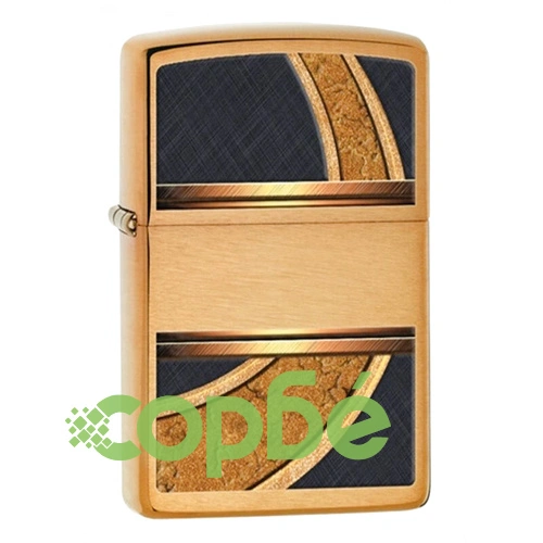 Запалка Zippo 28673   Gold and Black Brushed Brass ➤ топ цена ➤ sorbe.bg