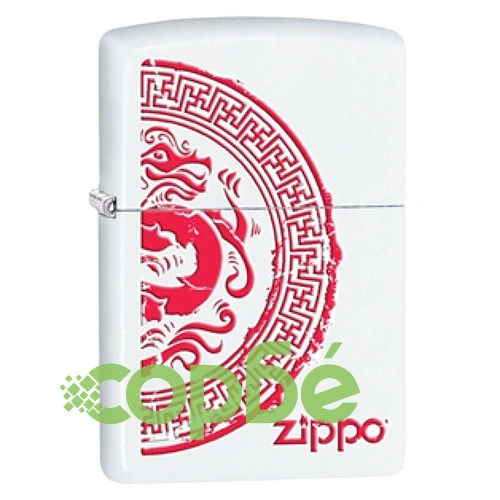 Запалка Zippo 28855 Dragon Stamp White Matte ➤ топ цена ➤ sorbe.bg