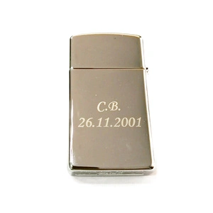 НАМАЛЕНА (С ВЕЧЕ ГРАВИРАН ТЕКСТ И ЛОГО, ВИЖТЕ СНИМКИТЕ) Запалка Zippo 1610  Polished Chrome, Slim 1610-1