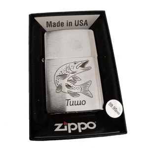 Запалка Zippo 200 Plain Brushed Chrome, С ГРАВЮРА 200ENG