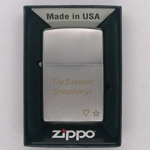 Запалка Zippo 205 Satin Chrome С ВЕЧЕ ГРАВИРАН ТЕКСТ 205*ENG