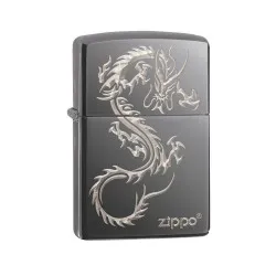 Запалка Zippo Chinese Dragon Design, Black Ice Finish 49030