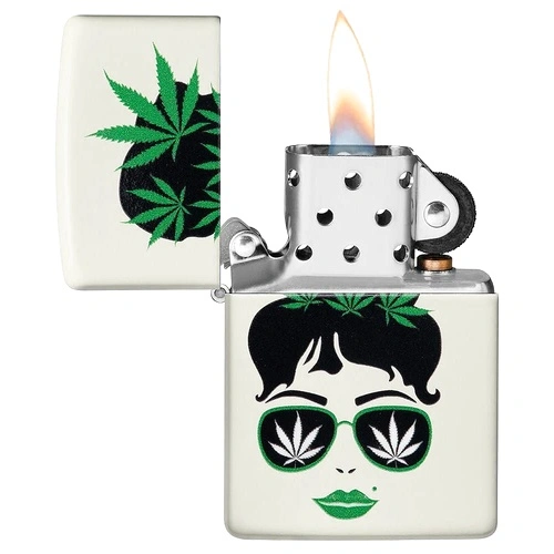Запалка Zippo Cannabis Design Design Glow in the Dark 49837 ➤ топ цена ➤ sorbe.bg