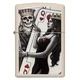 Запалка Zippo Skull King and Queen Cards Flat Sand 49942