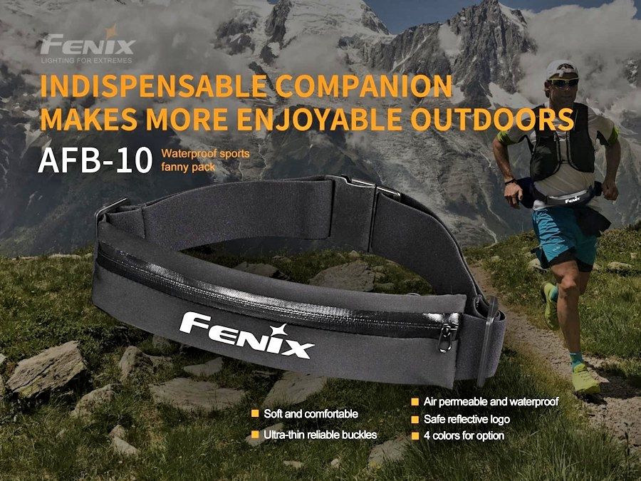 Водоустойчива спортна чанта Fenix AFB-10 - за кръст сива