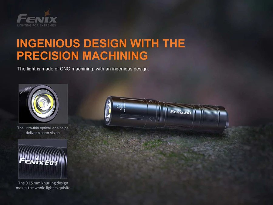 Фенер Fenix E01 V2.0 LED - черен