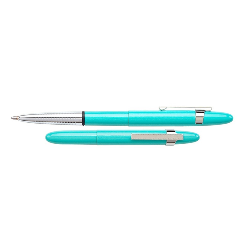 Химикалка Fisher Space Pen Tahitian Blue Bullet с клипс хром 400TBLCL в подаръчна кутия