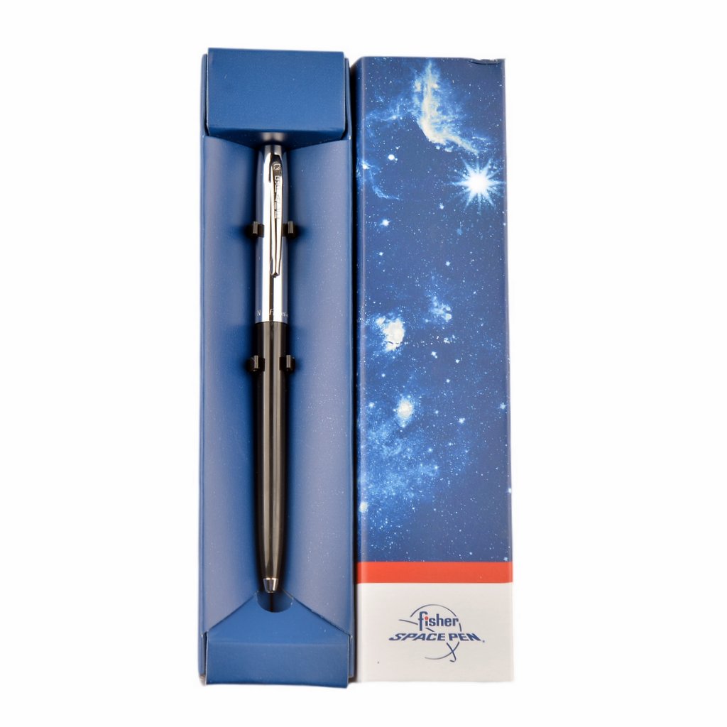 Химикалка Fisher Space Pen Cap-O-Matic Chrome cap Black barrel 775-B в подаръчна кутия
