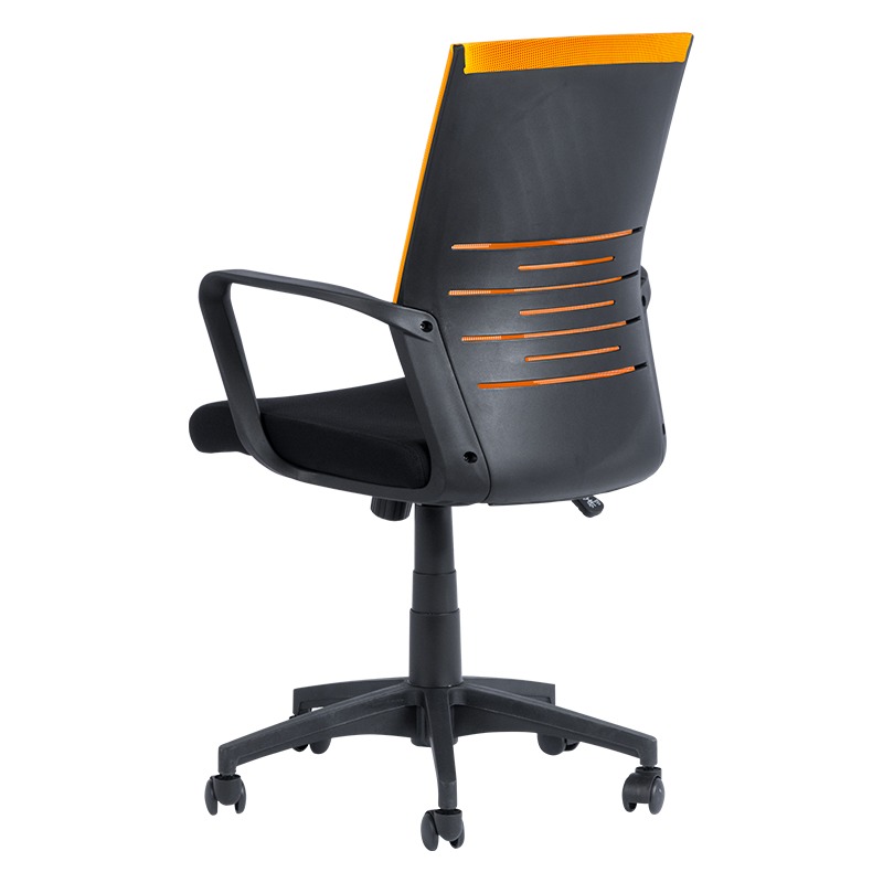 Работен офис стол Comfortino 7041- черен - оранжев