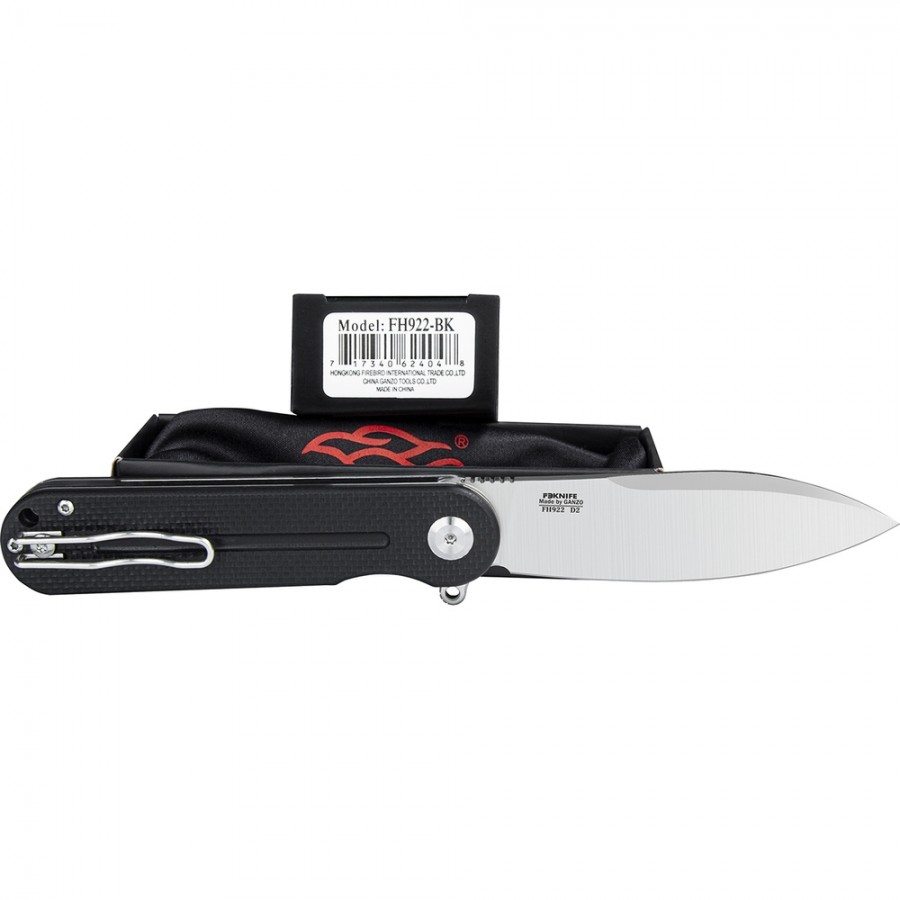 Сгъваем нож Ganzo FH922-BK, D2 неръждаема стомана, черна дръжка