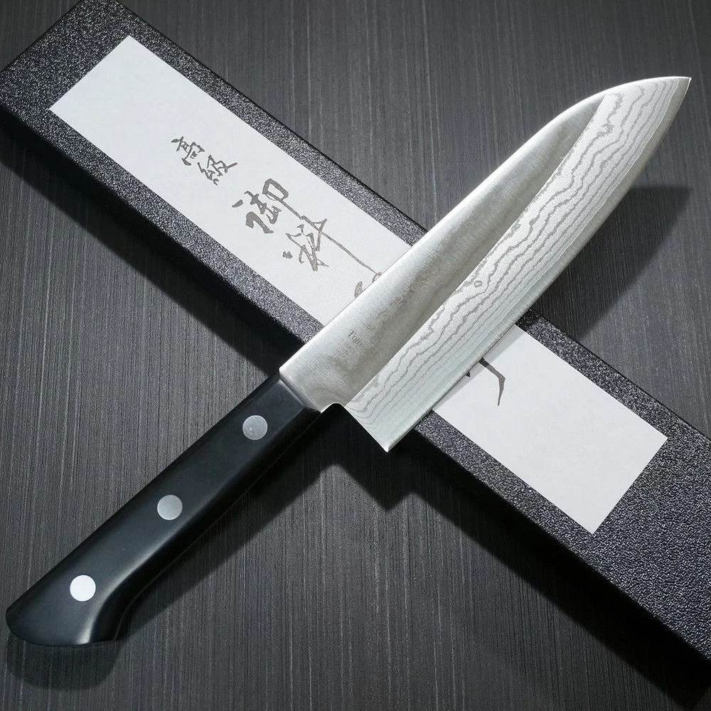 Кухненски нож Tojiro DP Damascus Santoku Knife 170мм F-331 - VG10 - ламинат 37 пласта