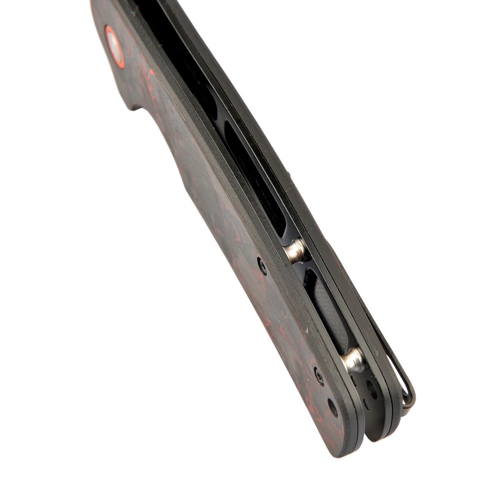 Сгъваем нож Dulotec K261-RD дръжка от G10 с карбоново покритие и D2 стомана