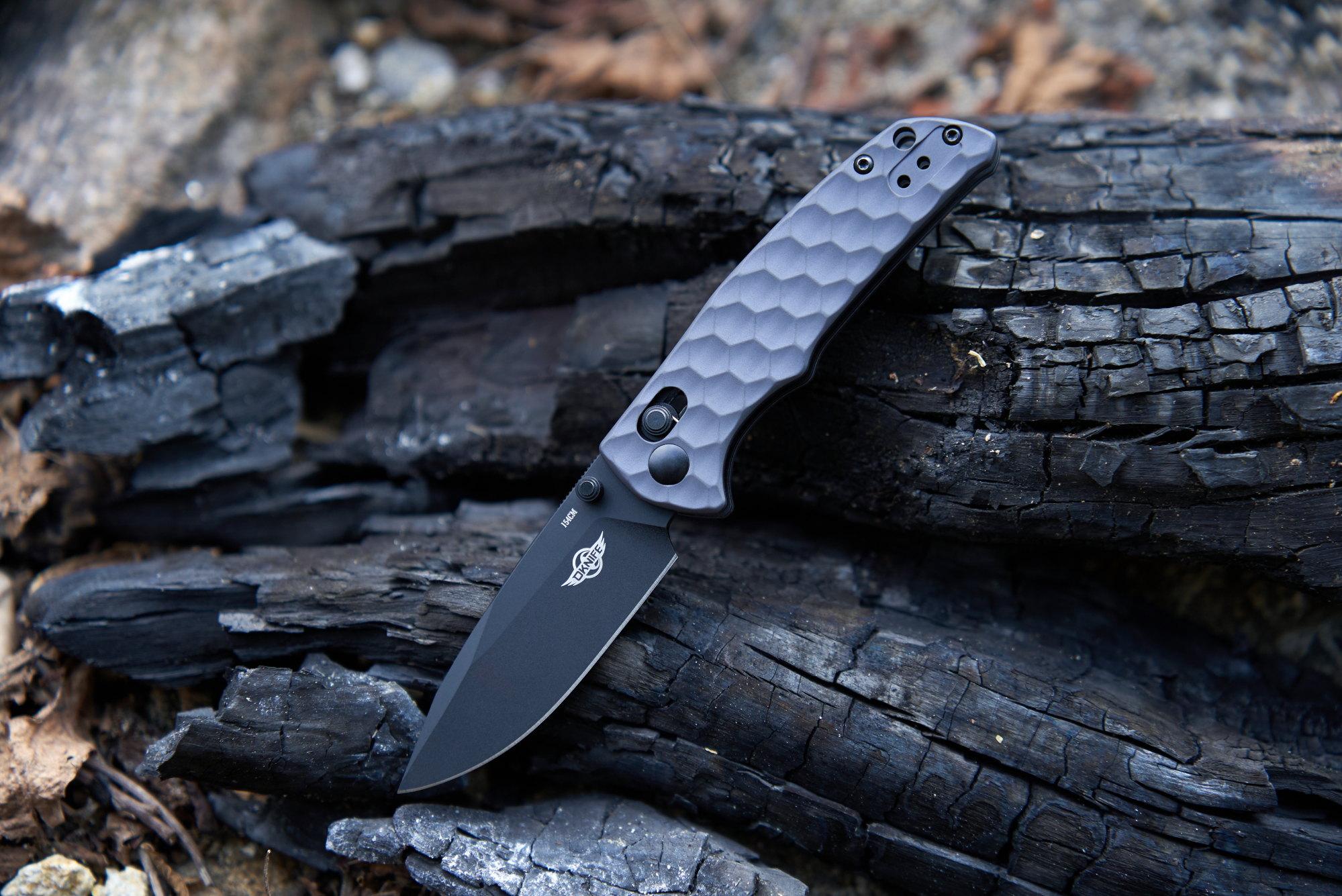 Сгъваем нож Oknife Rubato 3 - Сив 154CM неръждаема стомана с черно титаниево PVD покритие