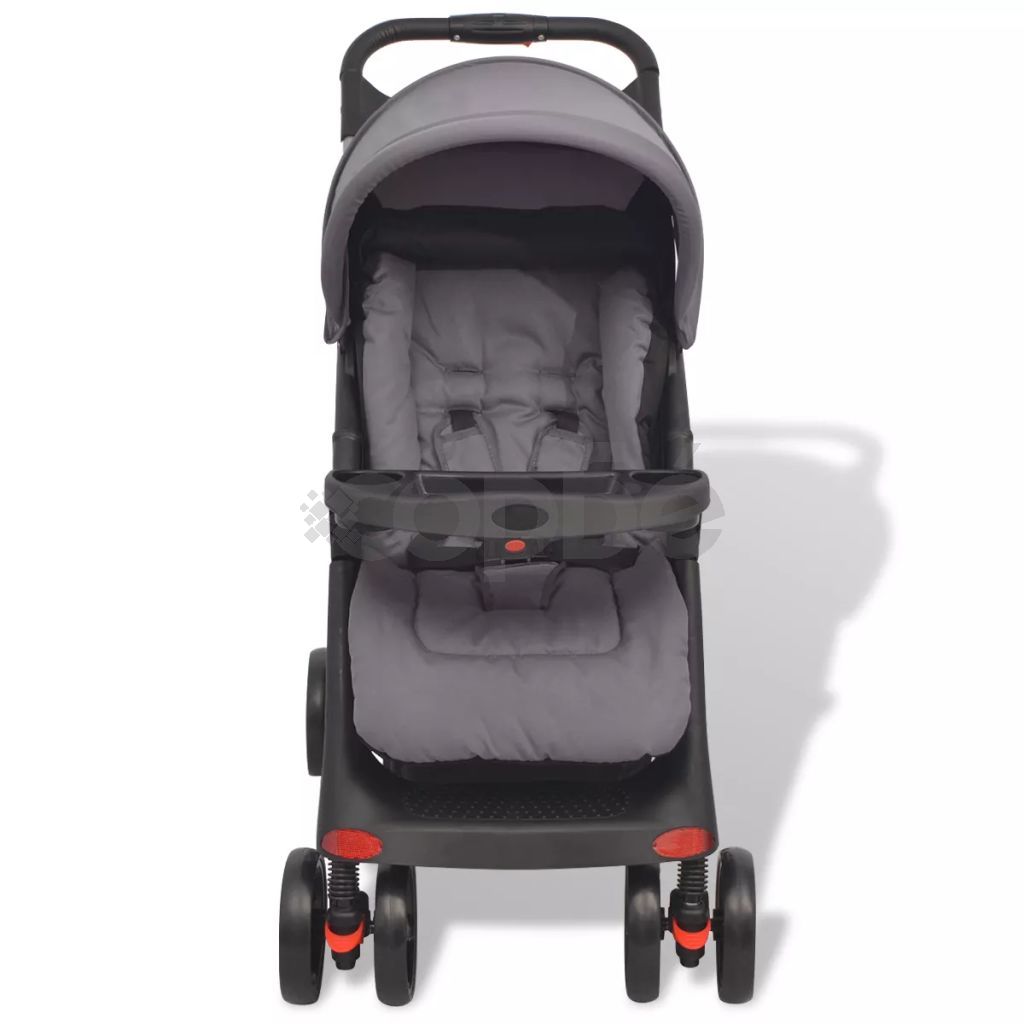 Бебешка количка тип бъги, сива, 102x52x100 см 