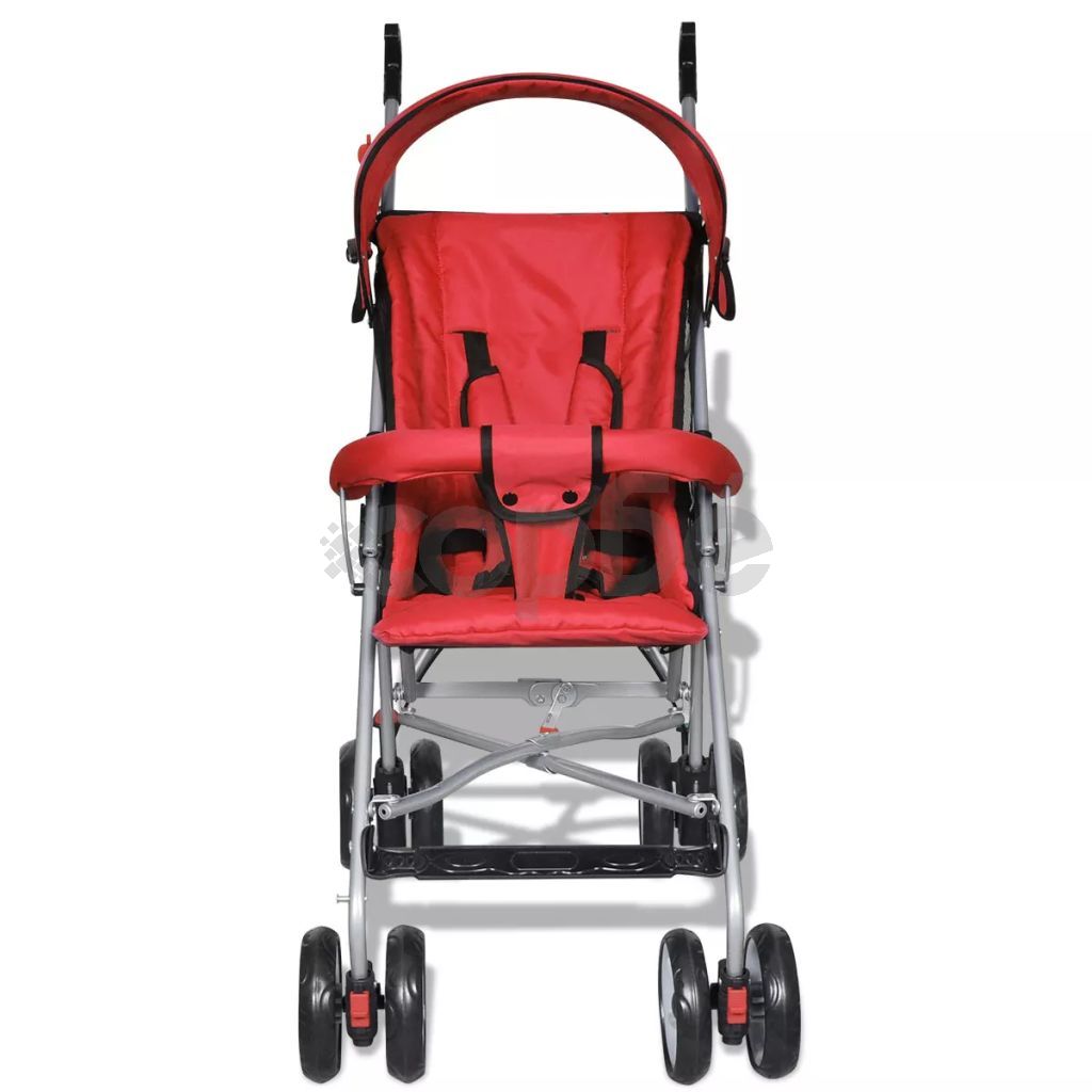 Лятна лека бебешка количка с модерен дизайн, червена