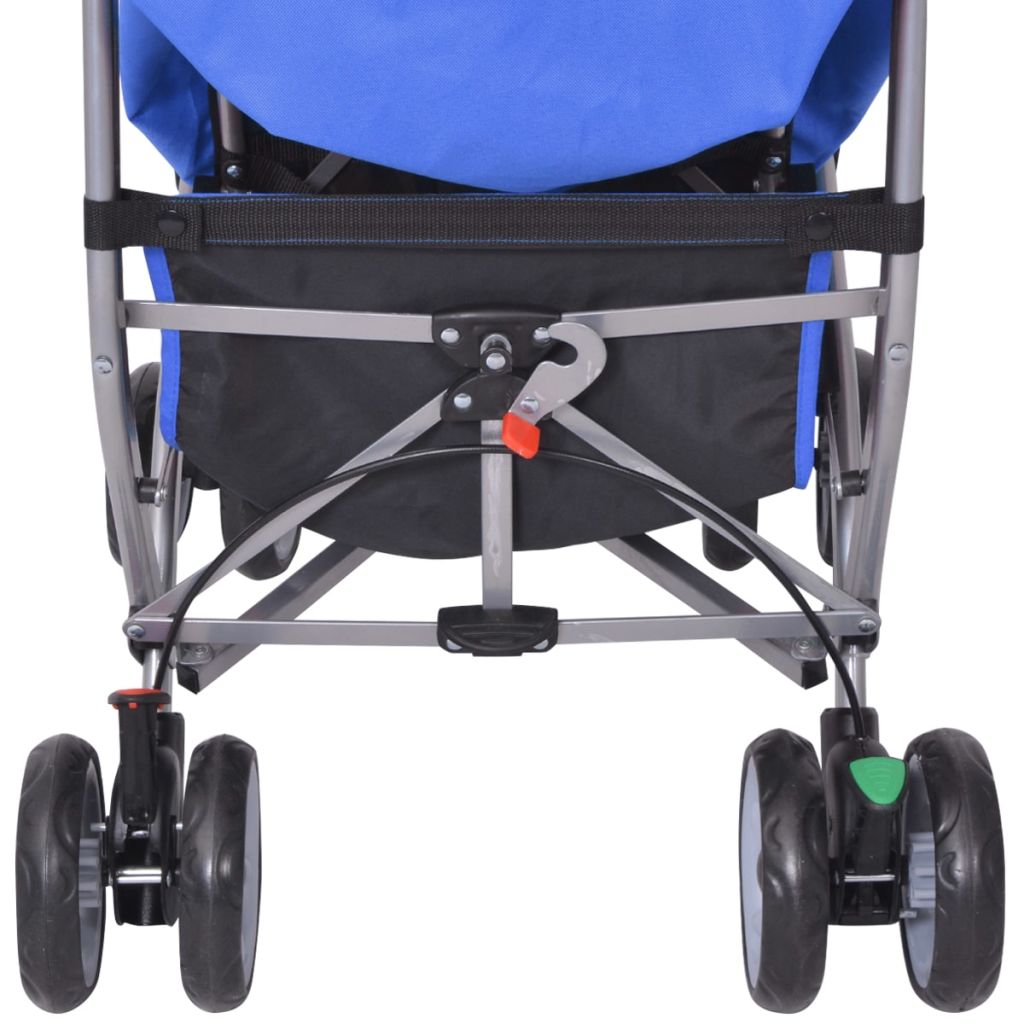 Детска количка с облегалка с 5-позиции, олекотена, синя