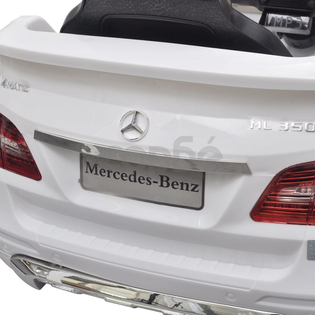 Електрическа кола Mercedes ML350 бяла 6V с дистанционно