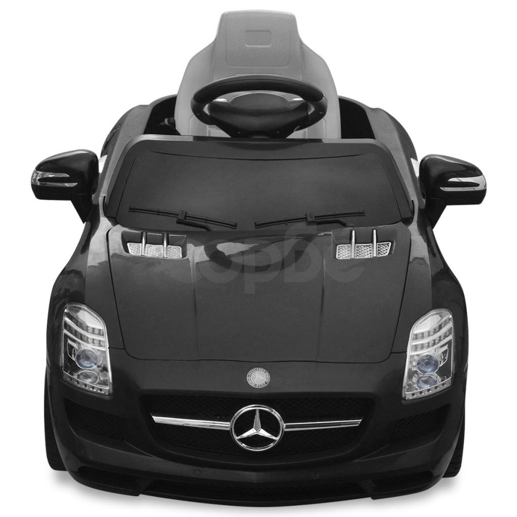 Електрическа кола Mercedes  SLS AMG, черна, 6V с дистанционно