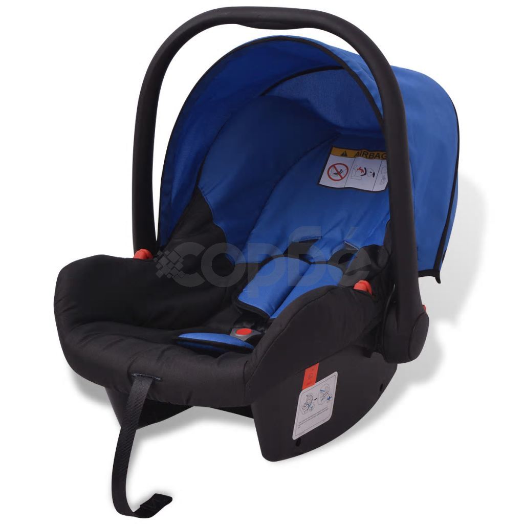 Бебешка количка 3-в-1, алуминиева, синьо и черно