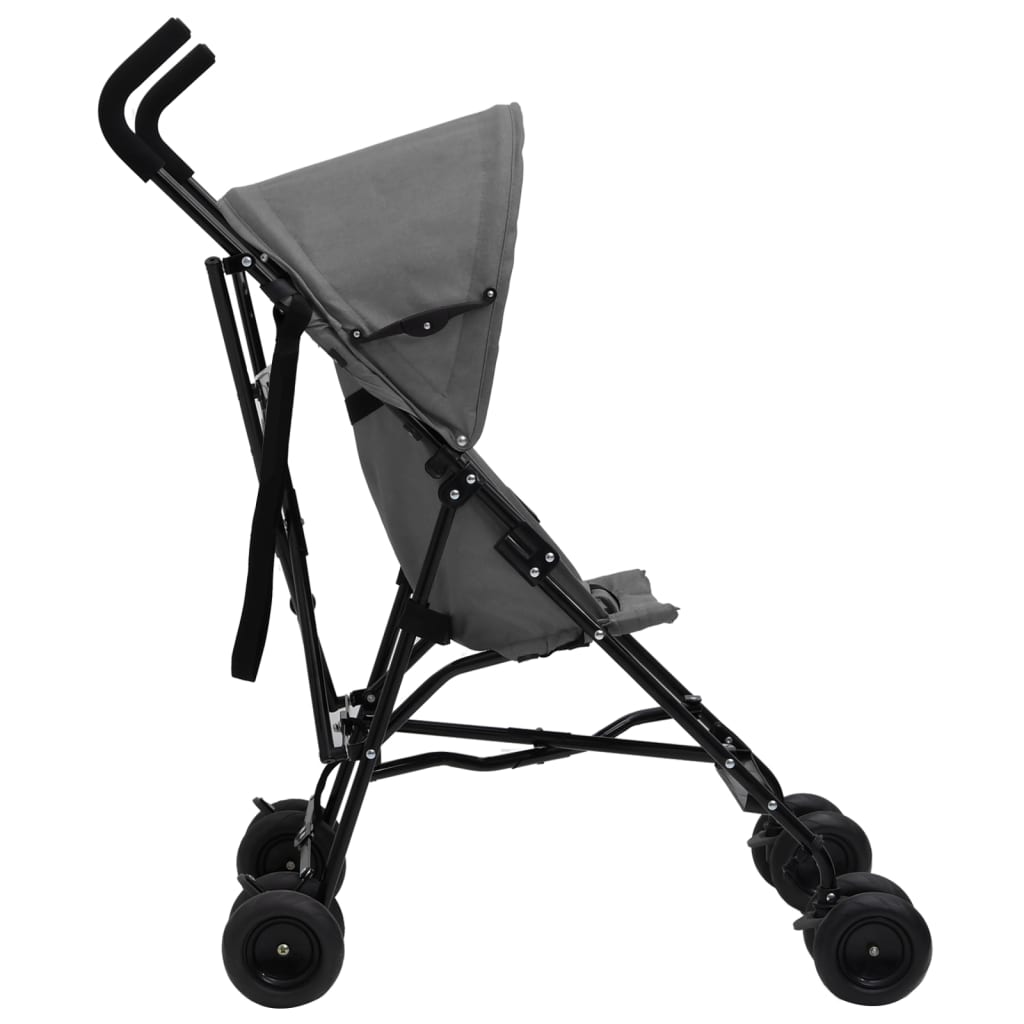 Бебешка лятна количка, светлосиво и черно, стомана