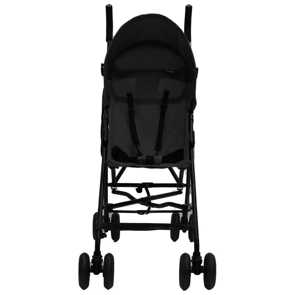 Бебешка лятна количка, антрацит и черно, стомана