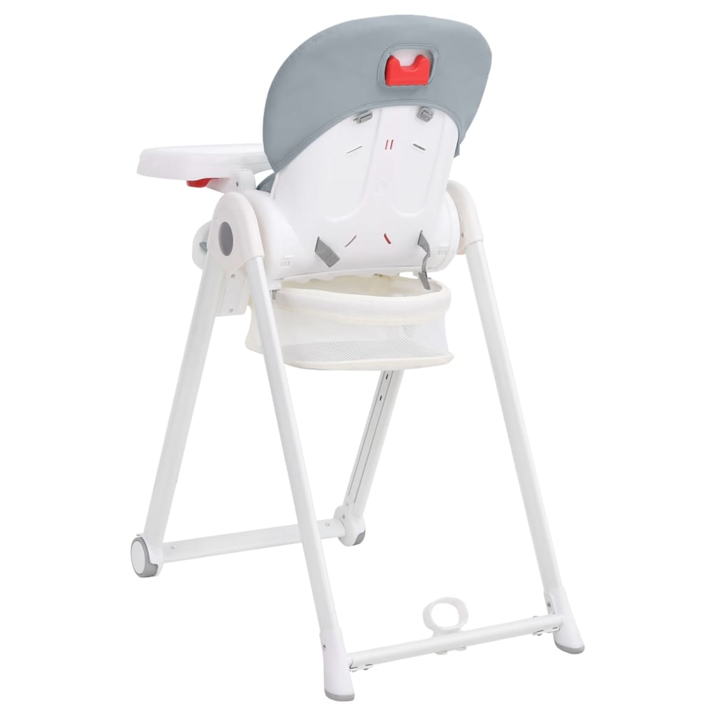 Бебешко столче за хранене, светлосиво, алуминий