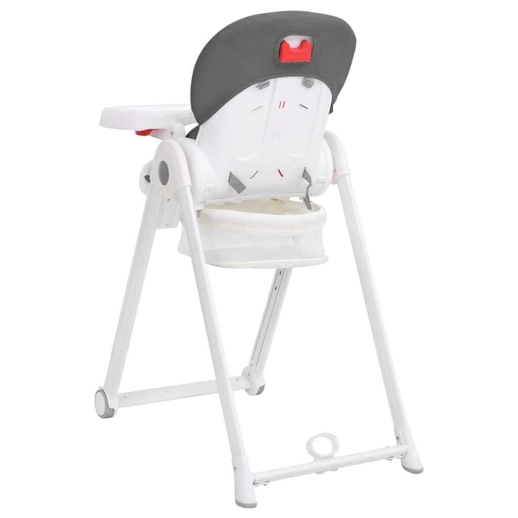 Бебешко столче за хранене, тъмносиво, алуминий