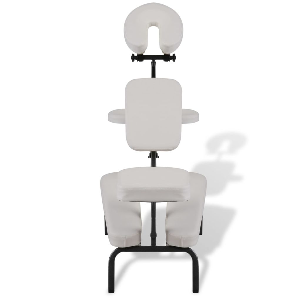 Сгъваем масажен стол, цвят: бял