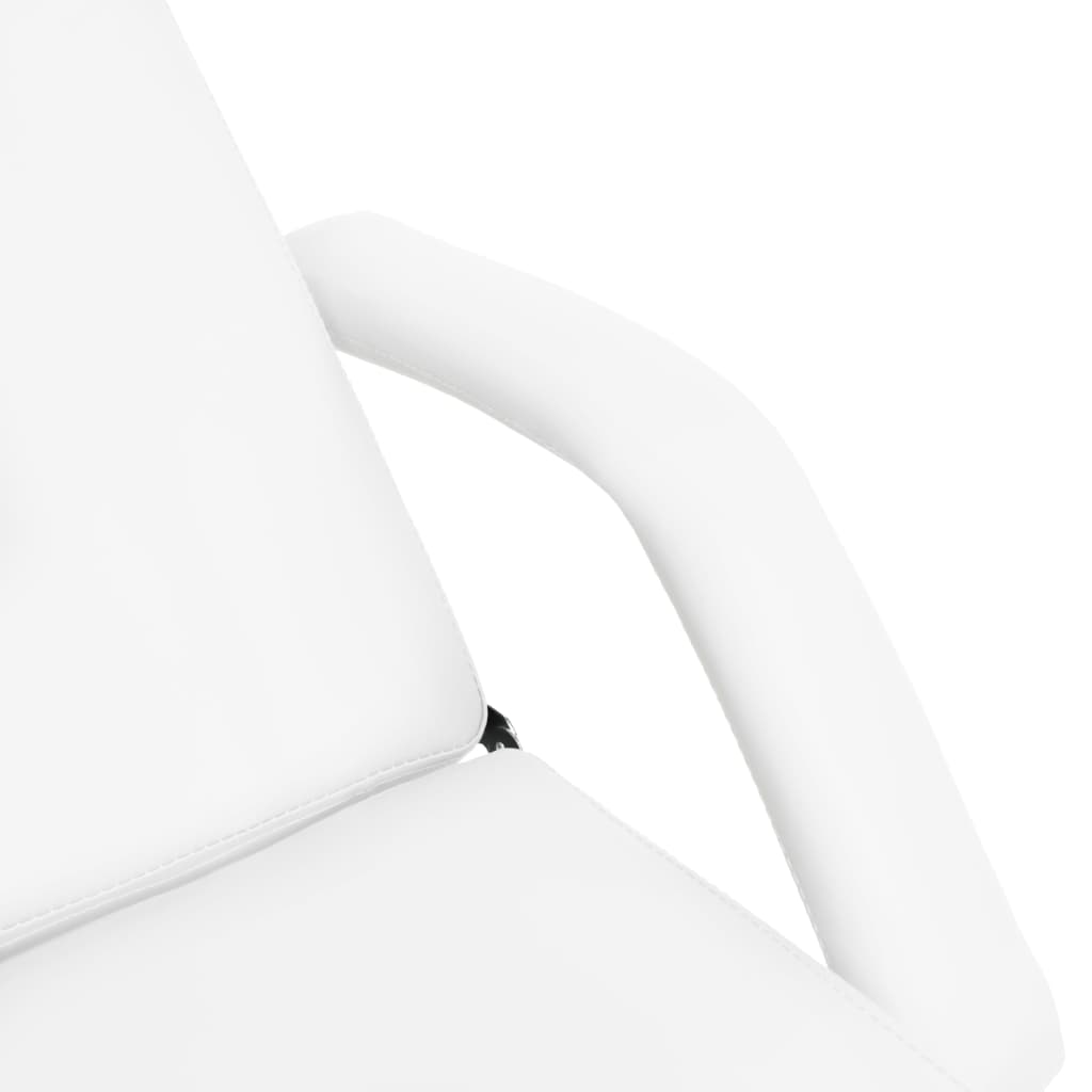 Масажна кушетка, бяла, 180x62x(87-112) см