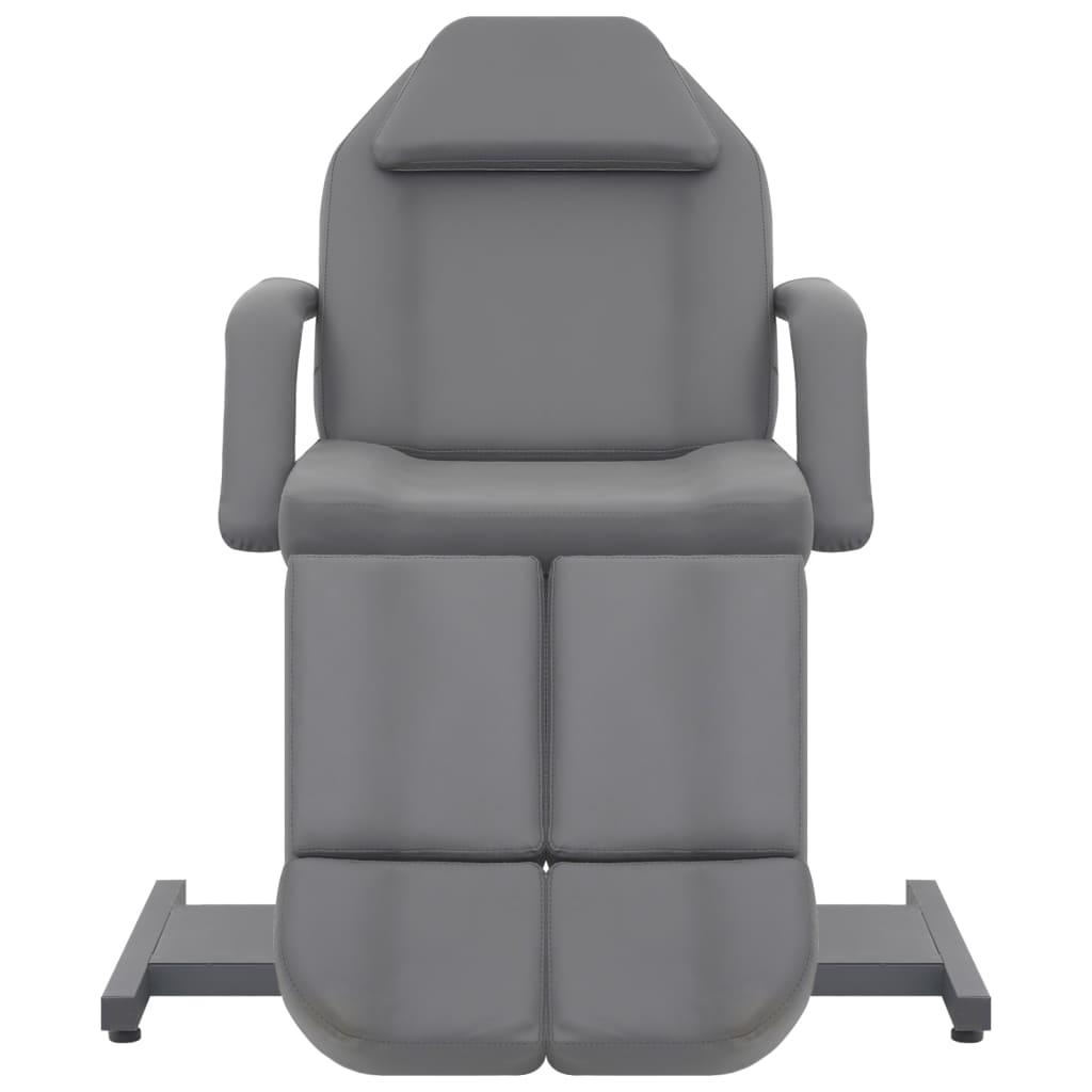 Козметичен стол, изкуствена кожа, сив, 180x62x78 см