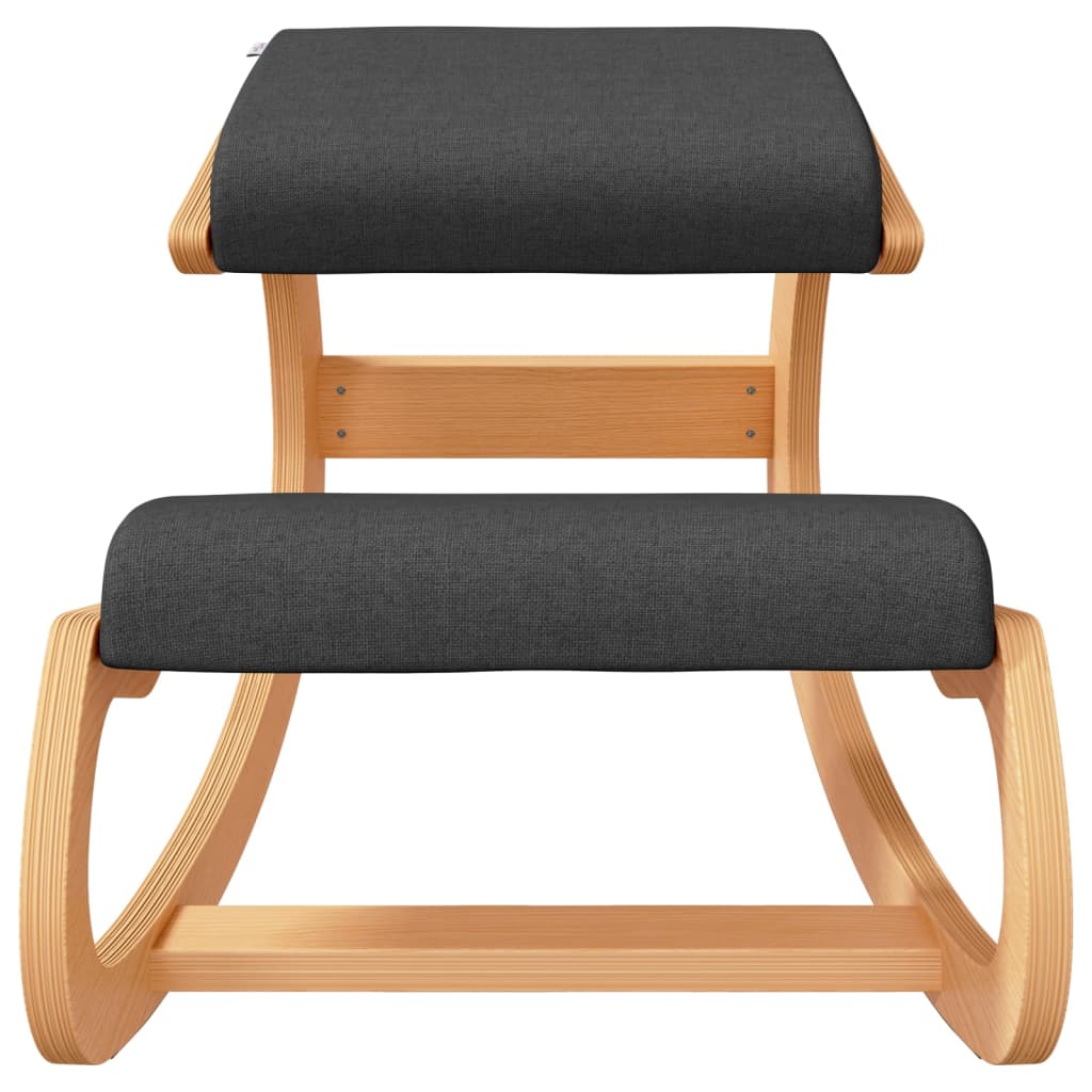 Стол с опора за колене, черен, 55x84x55 см, шперплат от бреза