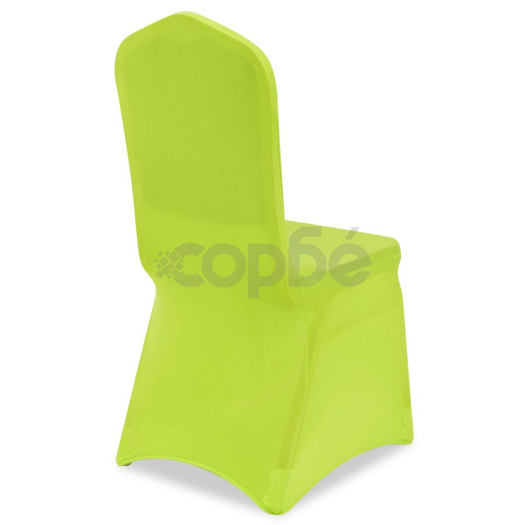 Покривни калъфи за столове, еластични, 4 бр, зелени